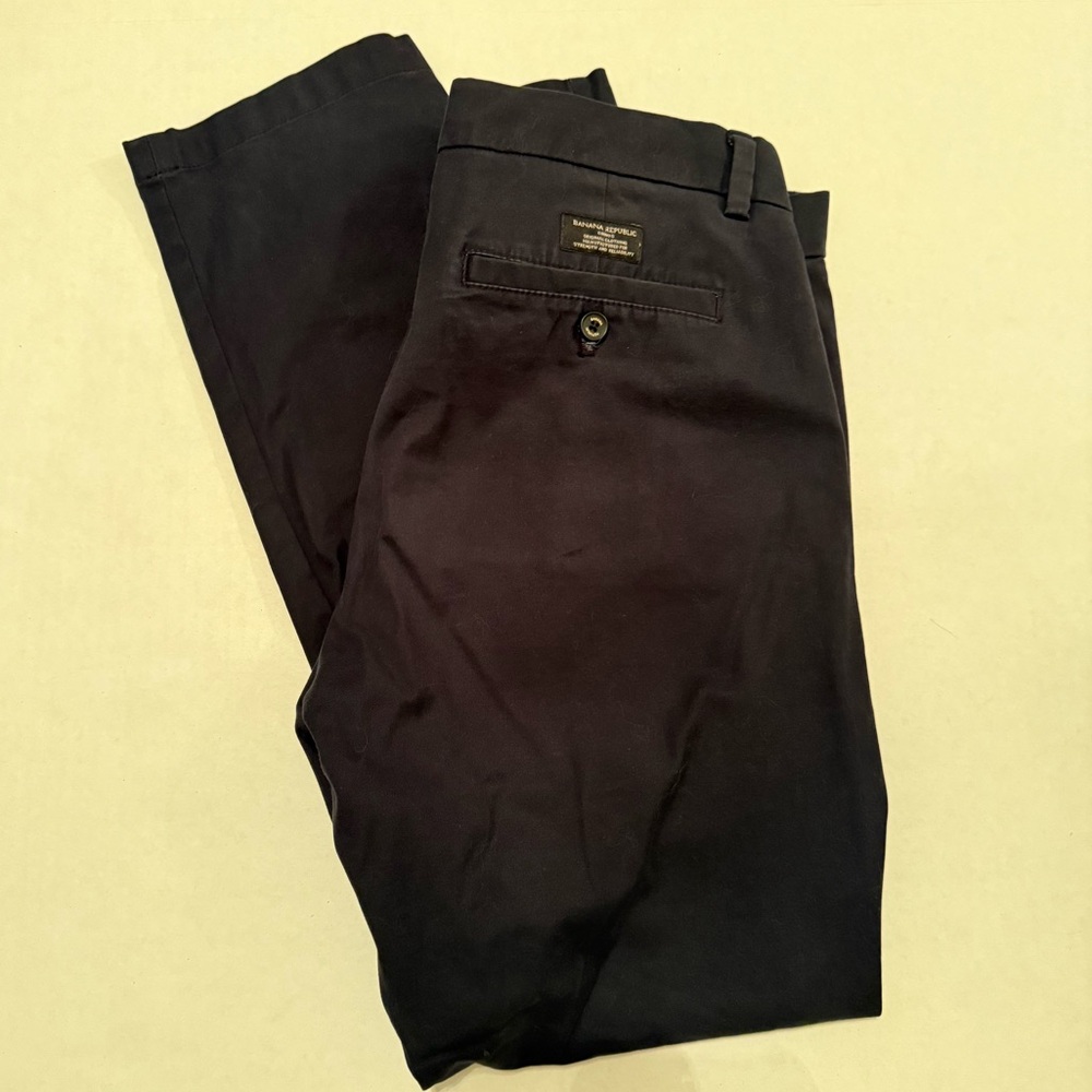 Banana Republic Men's Skinny Fulton Chinos in Black 34x30